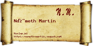Németh Martin névjegykártya