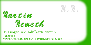 martin nemeth business card